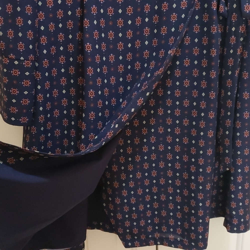 NWT Navy Dress with Side Tie - Picture 7 of 8